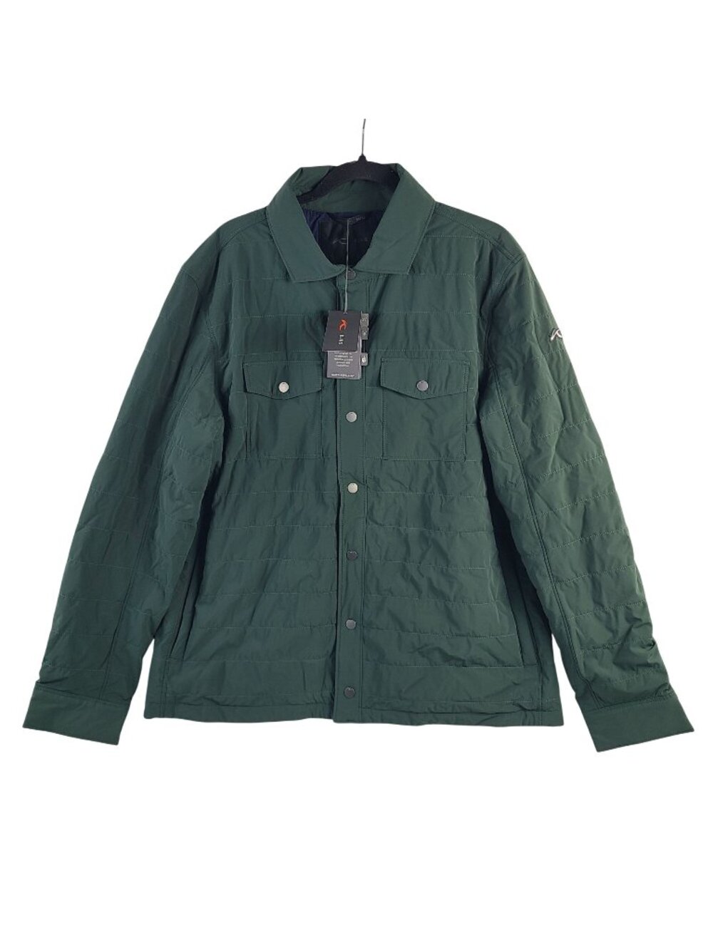 NEW Kjus Men's Sierra Shirt Jacket Water-Repellent Canopy Green Size 54, XL